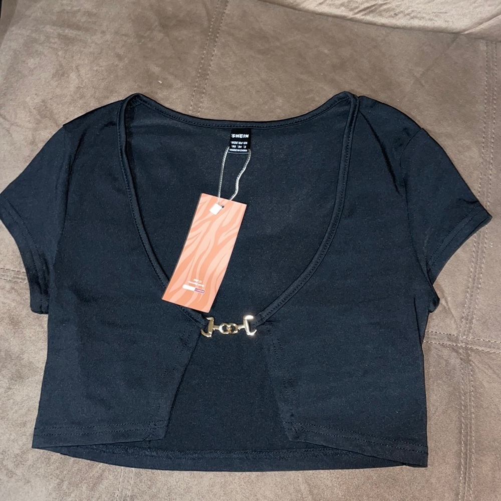SHEIN Unity metal crop top